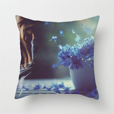 Fuwatacchi napraforgó párnahuzat Lotus Lily Rose párnahuzat otthoni székhez dekoratív párnák virág párnahuzat 45*45 cm