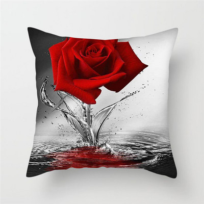 Fuwatacchi napraforgó párnahuzat Lotus Lily Rose párnahuzat otthoni székhez dekoratív párnák virág párnahuzat 45*45 cm