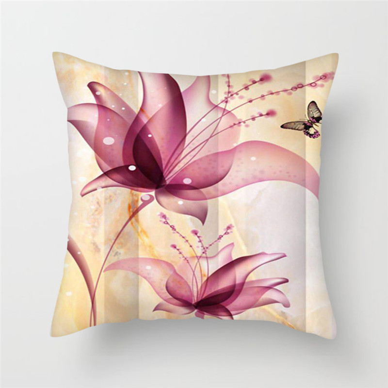 Fuwatacchi napraforgó párnahuzat Lotus Lily Rose párnahuzat otthoni székhez dekoratív párnák virág párnahuzat 45*45 cm