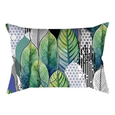 Mandala cu pene, model floral, modă simplă, dreptunghiulară, husă de pernă pentru canapea, decor confortabil.