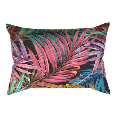 Mandala cu pene, model floral, modă simplă, dreptunghiulară, husă de pernă pentru canapea, decor confortabil.