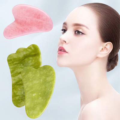 Естествен нефрит Guasha Massage Board Face Gua Sha Stone Scraper Body Beauty Lifting Wrinkle Scraping SPA Massager Health Care Tools