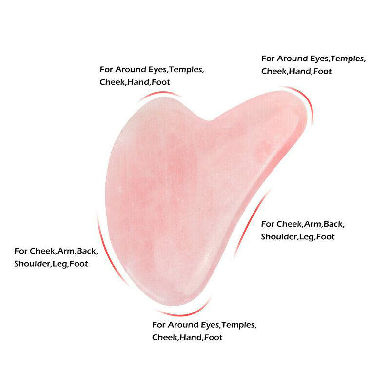 Természetes Jade Guasha Masszázstábla Arc Gua Sha Stone Scraper Body Beauty Lifting Ránckaparás SPA Masszírozó Egészségügyi Eszközök