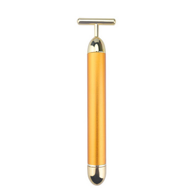 24K Gold Beauty Bar Arcmasszírozó Elektromos Vibráló Rózsakvarc 3D Roller Arc Lifting Test Arc Gua Sha Jade Roller
