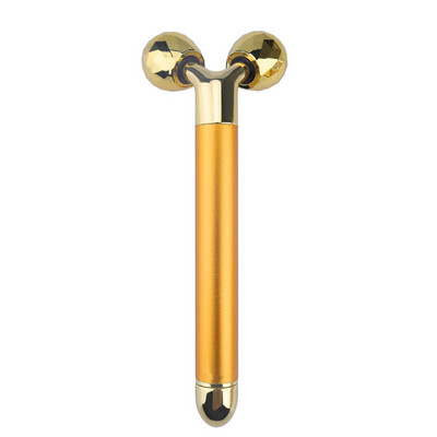 24K Gold Beauty Bar Arcmasszírozó Elektromos Vibráló Rózsakvarc 3D Roller Arc Lifting Test Arc Gua Sha Jade Roller