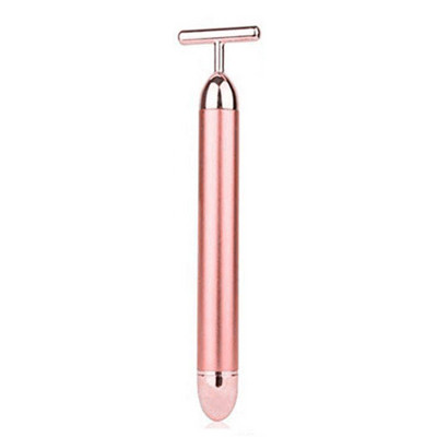 24K Gold Beauty Bar Arcmasszírozó Elektromos Vibráló Rózsakvarc 3D Roller Arc Lifting Test Arc Gua Sha Jade Roller