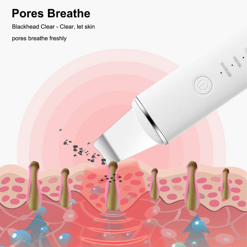Bőrápoló Scrubber Beauty Pulse Face Spatula Készülék Hordozható Utazási Háztartási Szalon Tiszta Mitesszer eltávolító gép