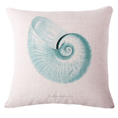 Akvarell Sea World párnahuzat Nyomtatott vászon Affection Kanapé Ülés Családi Otthon Dekoratív párnahuzat Housse De Coussin