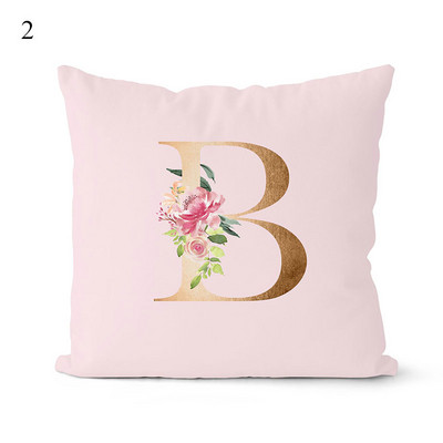 Rózsaszín párnahuzat dekoratív arany betűkkel nyomtatott párnahuzatok párnahuzat kanapé párnák huzat dekoratív párnahuzat 45*45cm