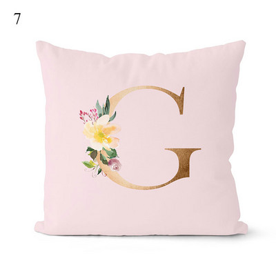 Rózsaszín párnahuzat dekoratív arany betűkkel nyomtatott párnahuzatok párnahuzat kanapé párnák huzat dekoratív párnahuzat 45*45cm