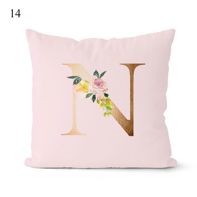 Rózsaszín párnahuzat dekoratív arany betűkkel nyomtatott párnahuzatok párnahuzat kanapé párnák huzat dekoratív párnahuzat 45*45cm