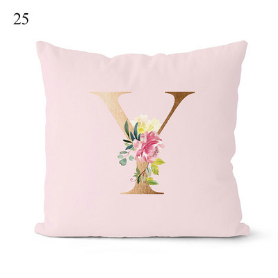 Rózsaszín párnahuzat dekoratív arany betűkkel nyomtatott párnahuzatok párnahuzat kanapé párnák huzat dekoratív párnahuzat 45*45cm