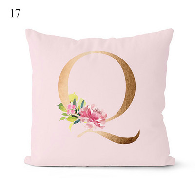 Rózsaszín párnahuzat dekoratív arany betűkkel nyomtatott párnahuzatok párnahuzat kanapé párnák huzat dekoratív párnahuzat 45*45cm