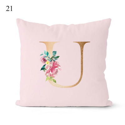 Rózsaszín párnahuzat dekoratív arany betűkkel nyomtatott párnahuzatok párnahuzat kanapé párnák huzat dekoratív párnahuzat 45*45cm