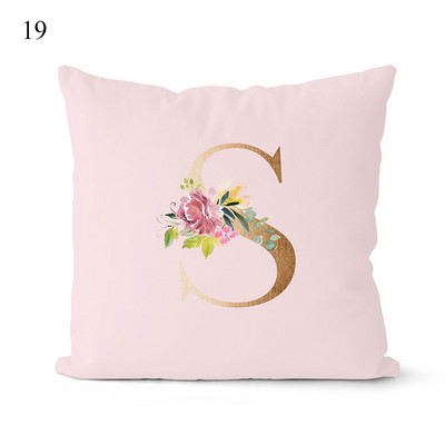 Rózsaszín párnahuzat dekoratív arany betűkkel nyomtatott párnahuzatok párnahuzat kanapé párnák huzat dekoratív párnahuzat 45*45cm