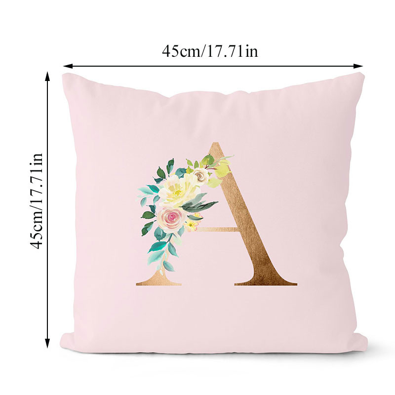 Rózsaszín párnahuzat dekoratív arany betűkkel nyomtatott párnahuzatok párnahuzat kanapé párnák huzat dekoratív párnahuzat 45*45cm