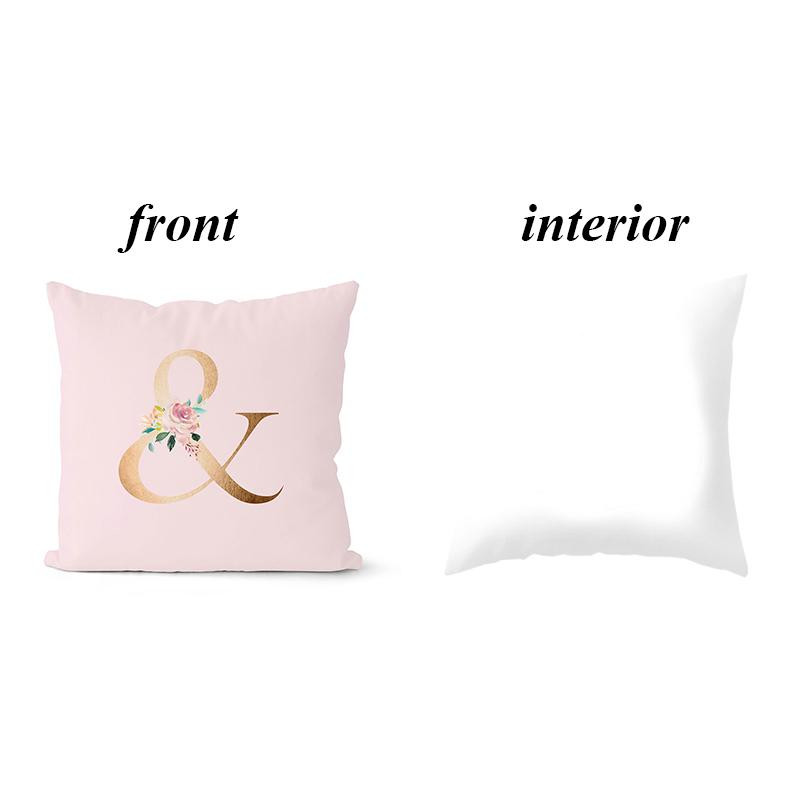 Rózsaszín párnahuzat dekoratív arany betűkkel nyomtatott párnahuzatok párnahuzat kanapé párnák huzat dekoratív párnahuzat 45*45cm