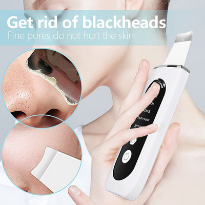 Scrubber cu ultrasunete pentru piele profundă Peeling facial Dispozitiv de îndepărtare a punctelor negre Curățare profundă a feței Dispozitiv de curățare a porilor cu ioni cu ultrasunete Shovel Clean