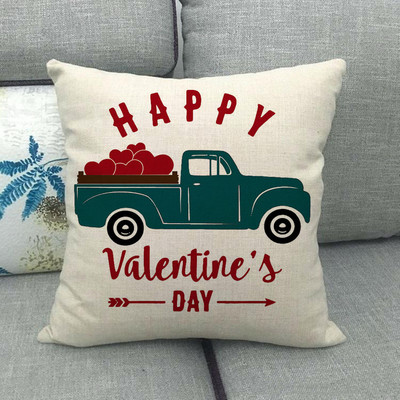 Otthoni párnahuzat vászon párnahuzat párnahuzat Valentin-napi dekoráció párnahuzat szerelmes párnahuzat 45 * 45cm