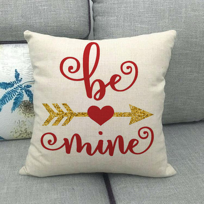 Otthoni párnahuzat vászon párnahuzat párnahuzat Valentin-napi dekoráció párnahuzat szerelmes párnahuzat 45 * 45cm