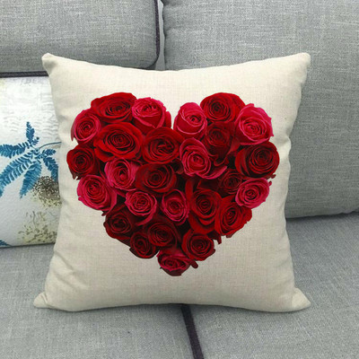 Otthoni párnahuzat vászon párnahuzat párnahuzat Valentin-napi dekoráció párnahuzat szerelmes párnahuzat 45 * 45cm