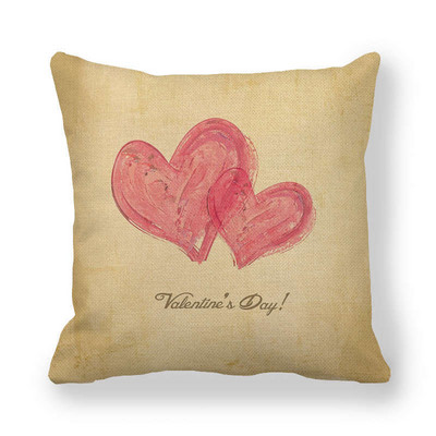 Otthoni párnahuzat vászon párnahuzat párnahuzat Valentin-napi dekoráció párnahuzat szerelmes párnahuzat 45 * 45cm