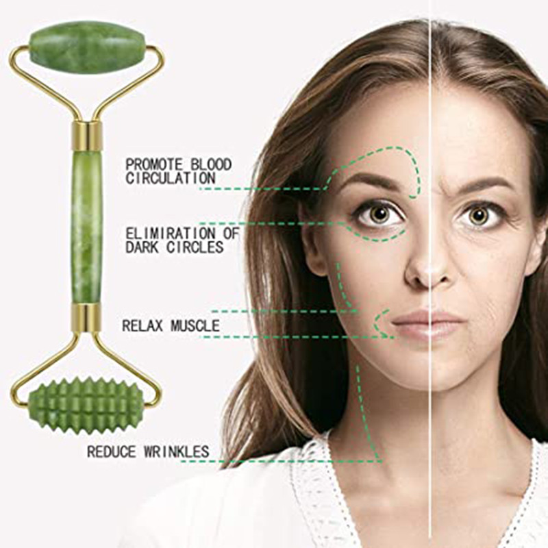 Jade Roller Kit, Arc görgős masszírozó szem természetes öregedésgátló, Guasha masszázseszköz, bőrfeszesítő