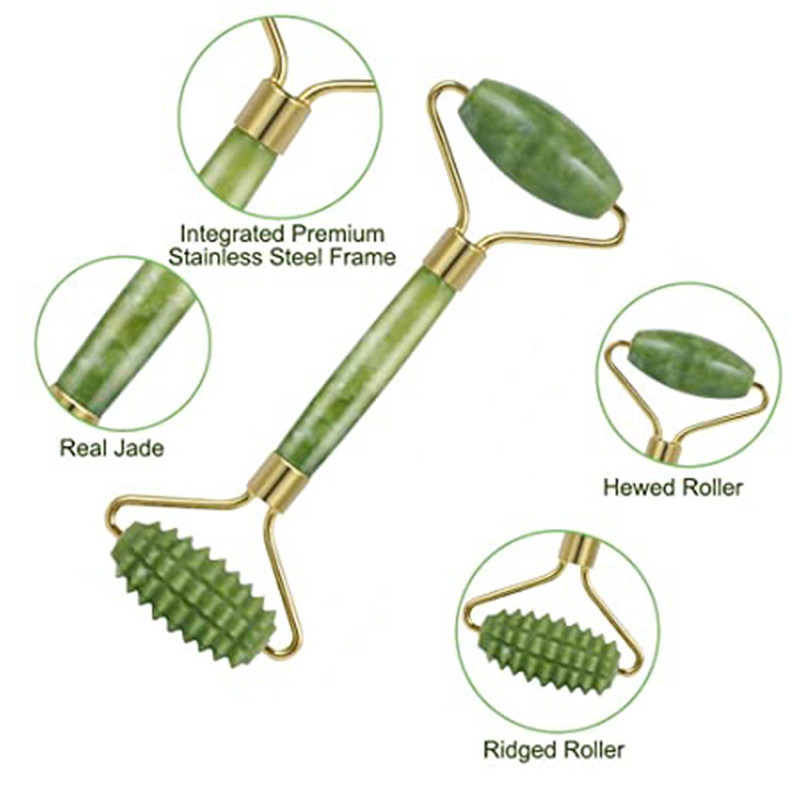 Jade Roller Kit, Arc görgős masszírozó szem természetes öregedésgátló, Guasha masszázseszköz, bőrfeszesítő