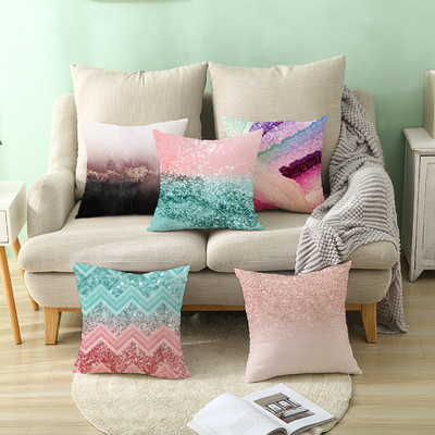 Домашен декор за диван, спалня, 100% полиестерна калъфка за възглавница Drop Shipping Nordic Colorful Stripes Pattern Pattern Калъфка за възглавница