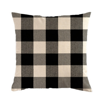 Калъфка за възглавница с геометрия в скандинавски стил, лен, памук, цветна карирана геометрия, калъфка за възглавница, домашен декоративен диван, калъфка за възглавница