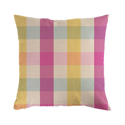 Husă de pernă cu geometrie în stil nordic din bumbac in carouri colorate cu geometrie husă de pernă decorativă pentru casă husă de pernă pentru canapea