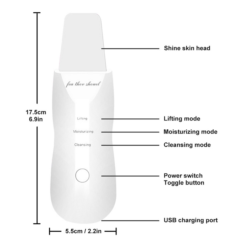 Arcradíros peeling arcmasszírozó vibrációs akne mitesszer eltávolító bőrtisztító + nano arcpermetező gőzpárásító