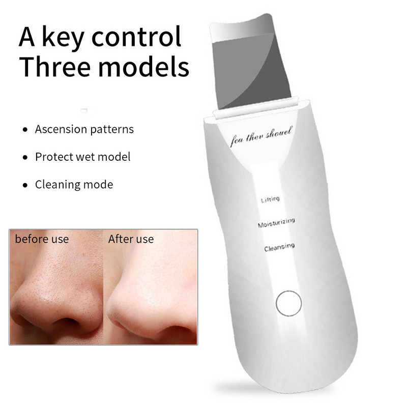 Μηχάνημα φτυαρίσματος με δόνηση με υπερήχους μαύρα στίγματα αφαιρεί τον καθαρισμό προσώπου και την ομορφιά υπερηχητικό καθαριστικό δέρματος