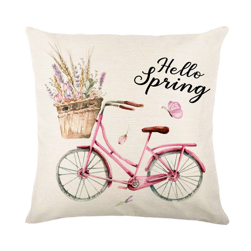 Gražūs pavasariniai levandų dekoratyviniai pagalvių užvalkalai Boho violetiniai gėlių pagalvių užvalkalai Namų svetainės interjeras namų dekoravimui 45x45