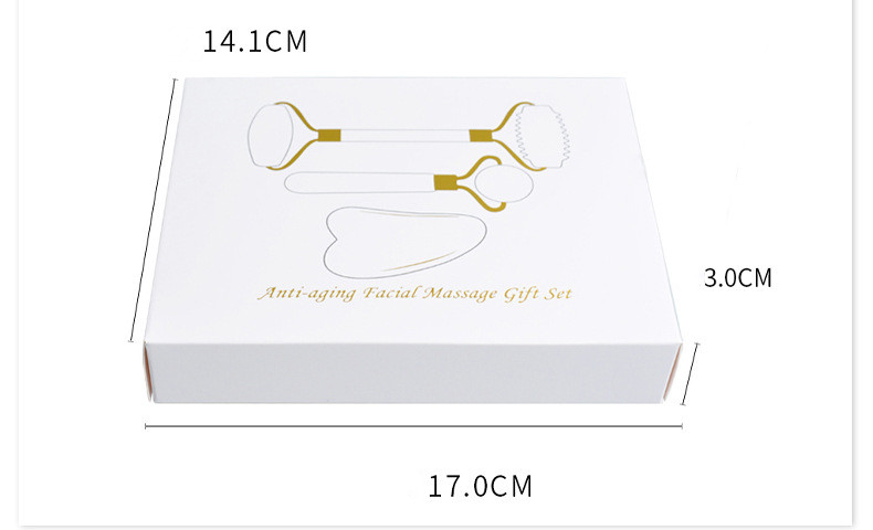 Új minőségi Jade Roller Gua Sha masszázsgolyós készlet dobozos masszírozóval az arcra Archengerrel Beauty Bőrápoló eszközök Arcmasszírozók