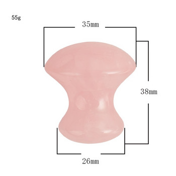 Ролкова терапия с нефритов гъба Естествен нефритов камък Лечебен масажор за отслабване на лицето и шията Розов кварц Инструменти за повдигане на кожата
