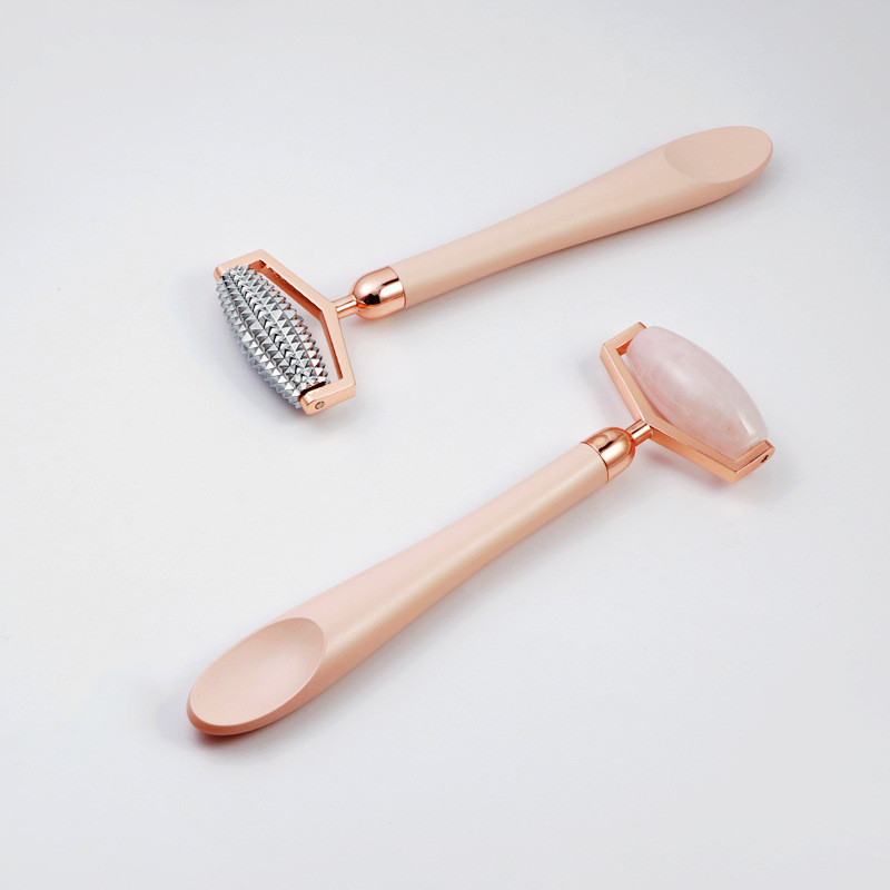 1kom Jade Roller Štap za masažu lica Puder za uljepšavanje Kristalni valjak V Instrument za mršavljenje Valjak za masažu lica
