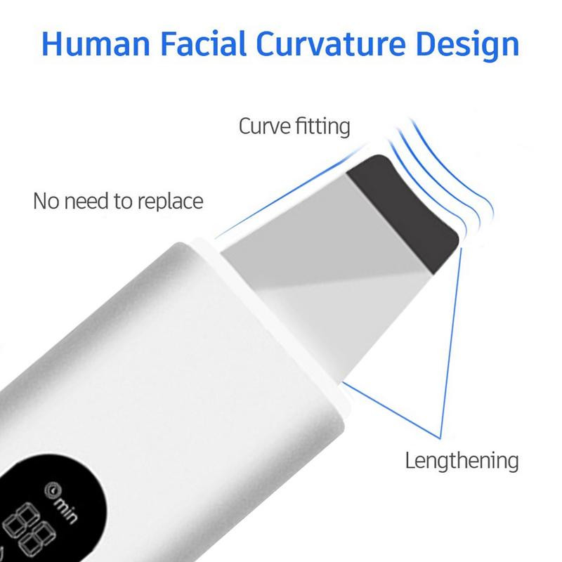 Skin scrubber spatula arcbőrradír spatula mitesszer eltávolító tisztító vízálló USB töltő az arc mély tisztításához