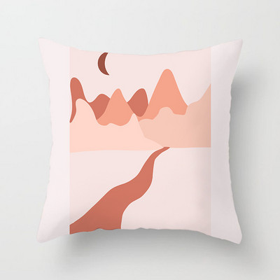 45x45 cm új geometriai absztrakt virág levelek párnahuzat egyedi sivatagi napkelte kaktusz párnahuzat nappali kanapé otthoni dekoráció