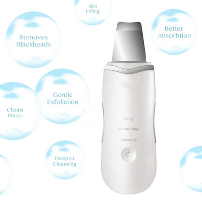 Ultrahangos Bőrradír Vibrációs Arc Spatula Mitesszer eltávolító Lapát Tiszta Kavitációs Peeling Arc Lifting Bőrápolás