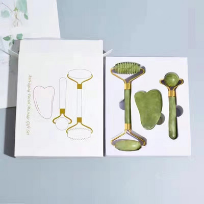 Arcmasszírozó görgő Gua sha Jade Store Kaparó Görgős masszázs Arcmasszírozóhoz Jade Roller Guasha Kaparó Arc Microniddle