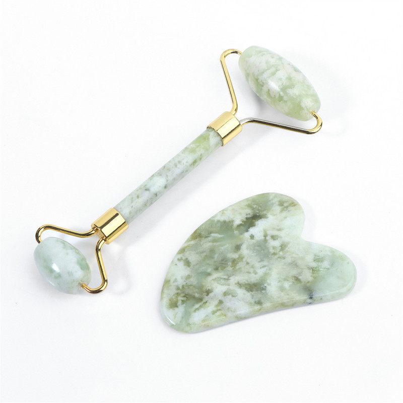 Lifting facial Jade Roller Guasha Scraper Set Masaj facial Îngrijirea pielii Anti-îmbătrânire Fața Ochi Gât Roller Slim Lift Gua Sha Instrument