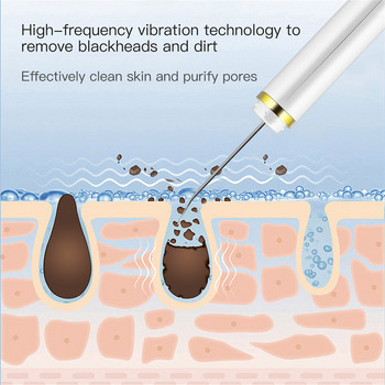 CkeyiN Ултразвуков скрубер за кожа EMS Ion Import Facial Lifting Vibration Massager Deep Face Pore Cleansing Инструмент за премахване на черни точки