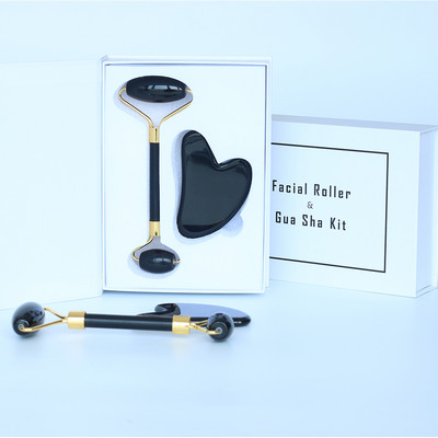 Természetes Jade Stone Face Lifting Masszírozó Rózsakvarc Jade Görgős Arc Karcsúsító Masszázs Beauty Gua Sha Gouache Scraper Bőrápoló
