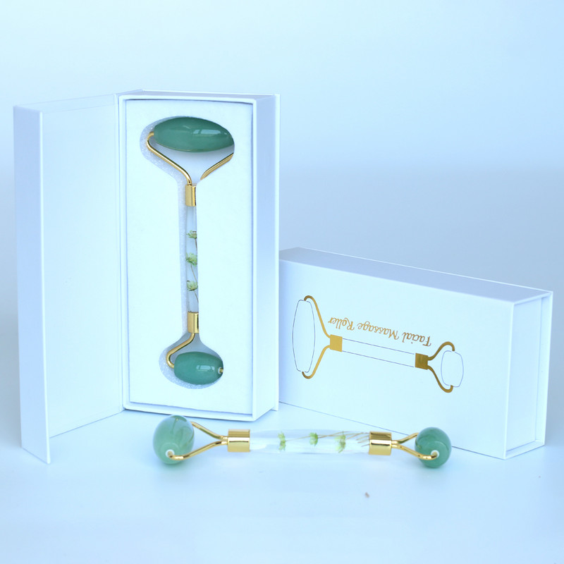 Természetes Jade Stone Face Lifting Masszírozó Rózsakvarc Jade Görgős Arc Karcsúsító Masszázs Beauty Gua Sha Gouache Scraper Bőrápoló
