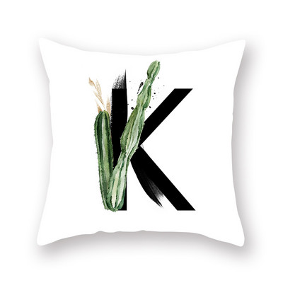45X45CM Ins Nordic Style Plant angol ábécé őszibarack bőr párnahuzat kanapé párna párna nagykereskedés