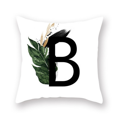 45X45CM Ins Nordic Style Plant angol ábécé őszibarack bőr párnahuzat kanapé párna párna nagykereskedés