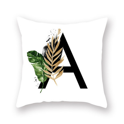45X45CM Ins Nordic Style Plant angol ábécé őszibarack bőr párnahuzat kanapé párna párna nagykereskedés