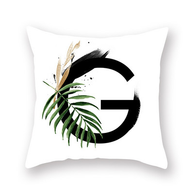 45X45CM Ins Nordic Style Plant angol ábécé őszibarack bőr párnahuzat kanapé párna párna nagykereskedés
