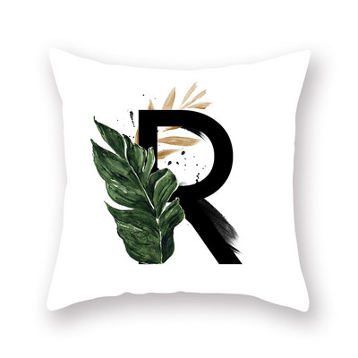 45X45CM Ins Nordic Style Plant angol ábécé őszibarack bőr párnahuzat kanapé párna párna nagykereskedés